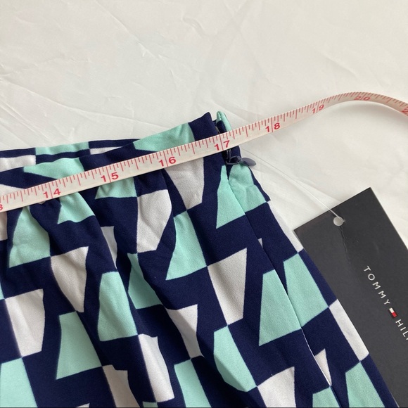 NWT Tommy Hilfiger Navy Geometric Print Skirt - Size 14 - Picture 9 of 10